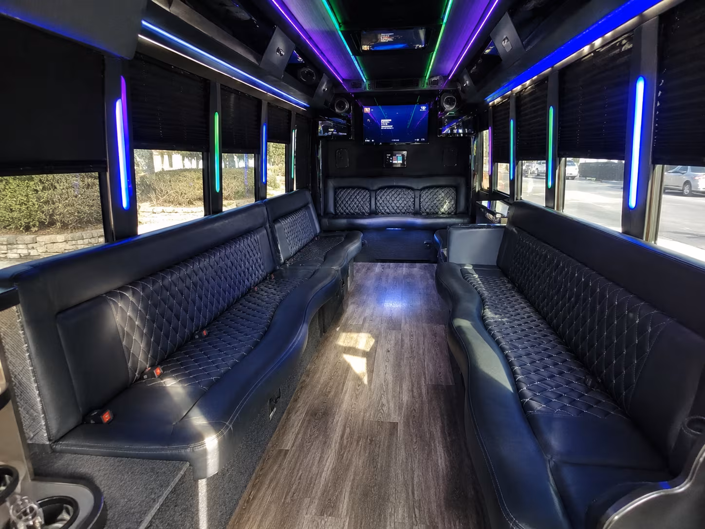 passaic 15 passenger party bus interior