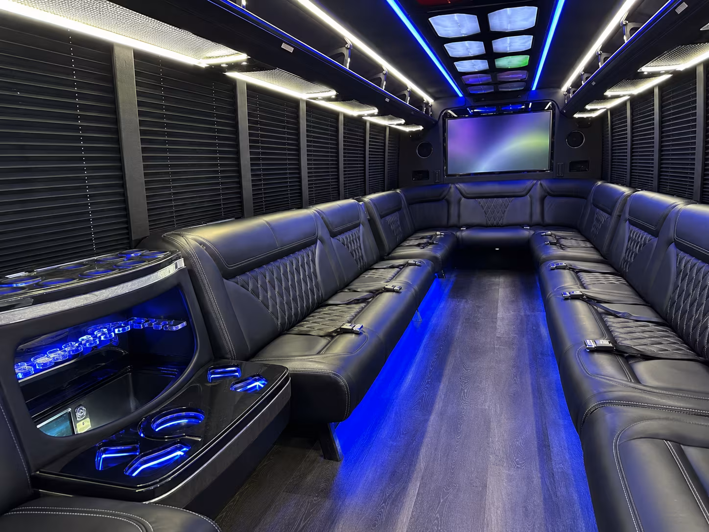 passaic 20 passenger party bus inside