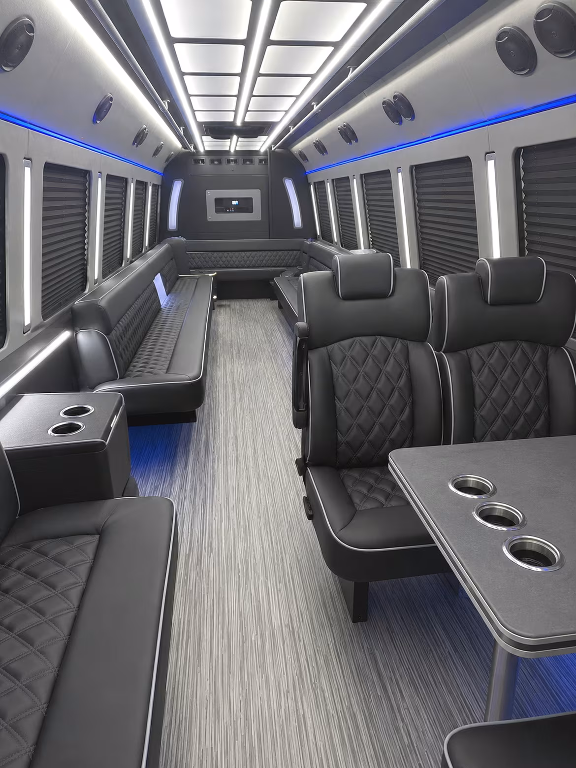 passaic 25 passenger party bus inside