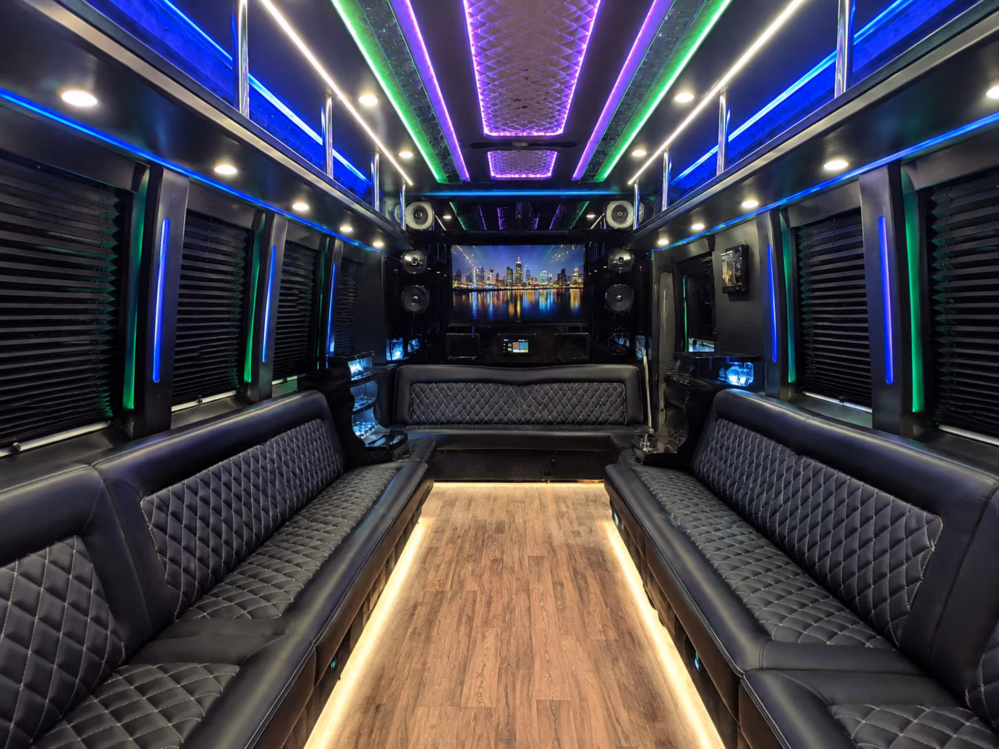 passaic 25 passenger party bus interior