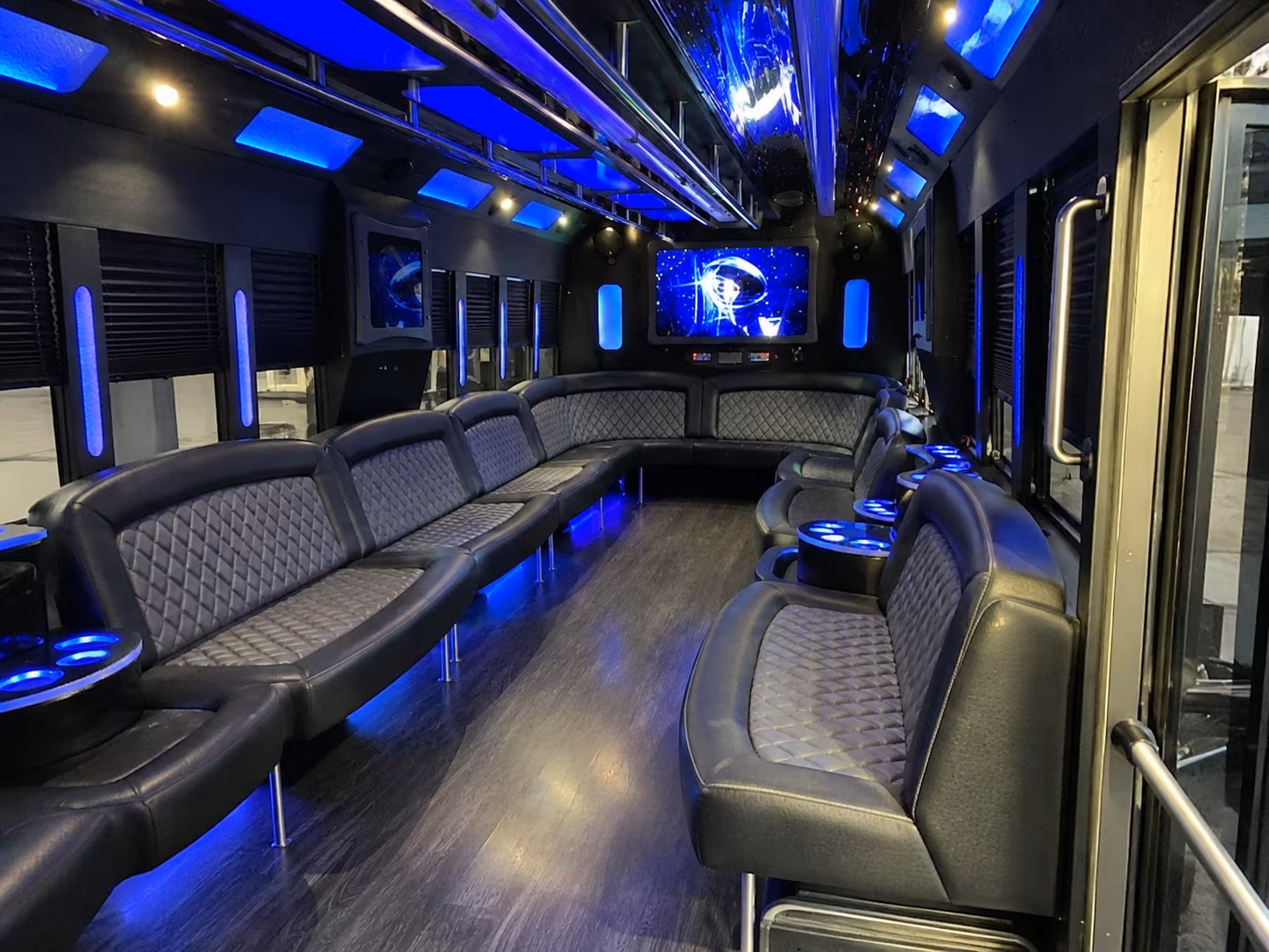 passaic 28 passenger party bus interior