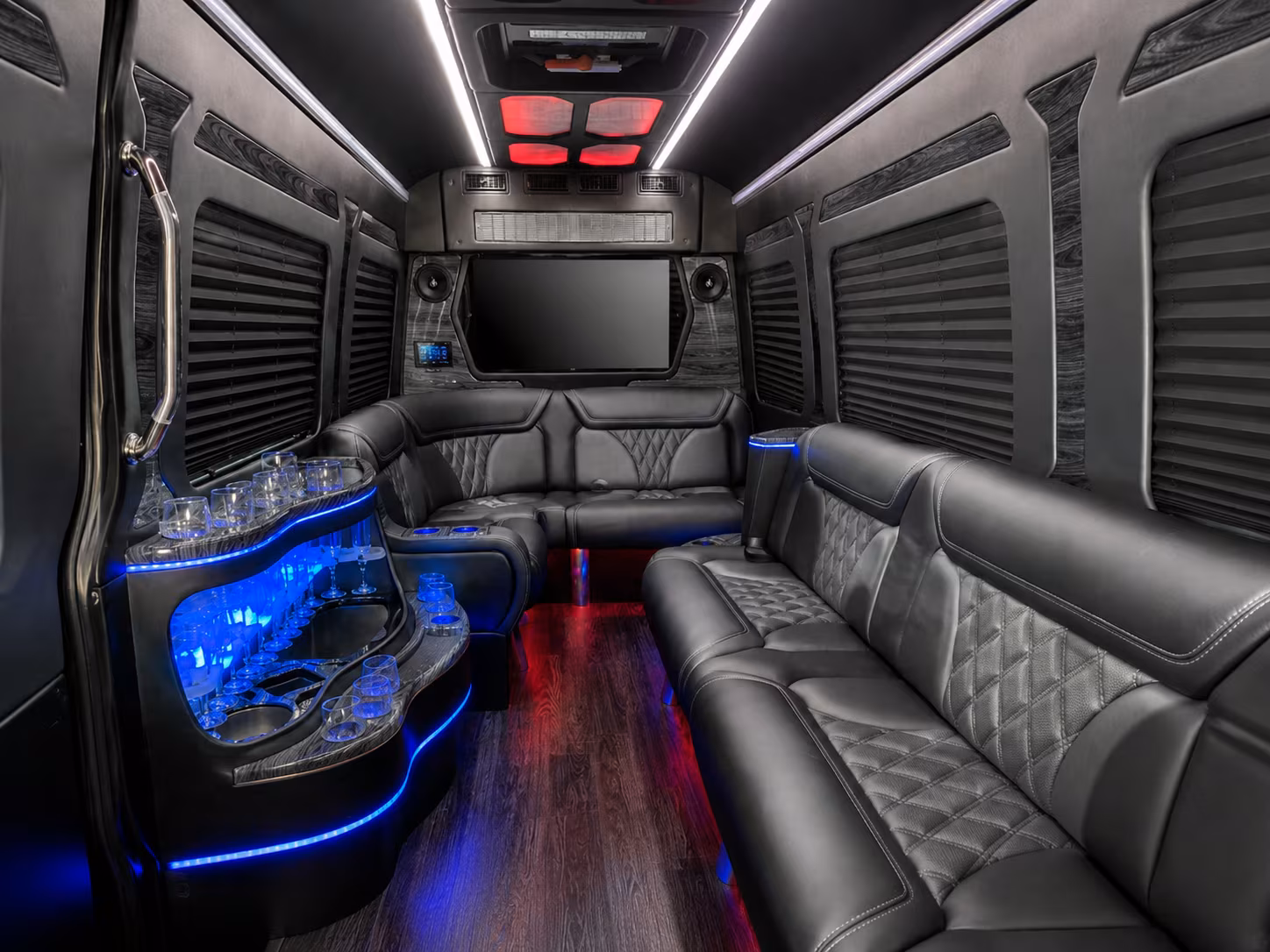 passaic 40 passenger party bus inside