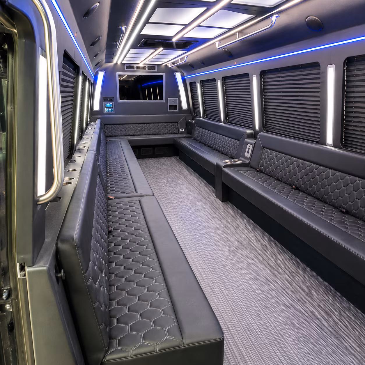 passaic 40 passenger party bus interior