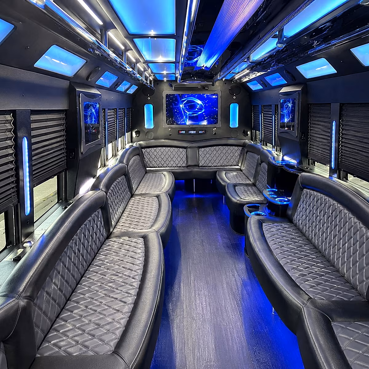 passaic 50 passenger party bus interior