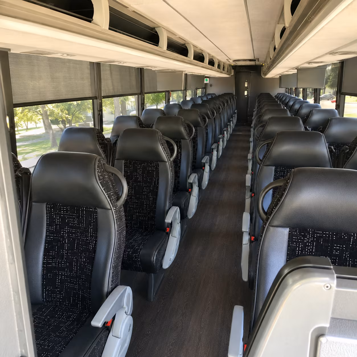 passaic 56 passenger charter bus inside